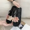 Envío Transfronterizo de E-Commerce de Chanclas Florales para Mujer, Calzado de Verano para Exteriores, Chanclas de Playa de Suela Plana para Mujer