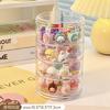 Cajita de Almacenamiento Linda de Batata Dulce con Puerta Se Puede Apilar con Mini Adornos de Muñecas de Escritorio Transparentes Soporte de Exhibición para Almacenamiento