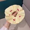 Nuevo Scrunchie de Cintura de Doble Capa con Raya Cuadriculada Pequeña para Mujer, Lazo para Moño Dulce, Accesorio para Cola de Caballo Baja