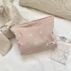 59201 Nova Bolsa de Maquiagem de Veludo com Ursinho Fofo Grande Capacidade Portátil Necessaire Bolsa de Mão Bolsa de Armazenamento