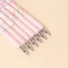 Nova Caneta de Exame Tulipa Rosa com Alto Valor Estético, Caneta Gel Girly Estilo Ins, Caneta Retrátil de Exame 0.5 Secagem Rápida