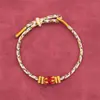 Pulsera de los Ocho Grandes Dioses Guardianes y los Doce Signos del Zodíaco 2026 con Proyección Micrograbada, Pulsera de Hilo Rojo Tejida a Mano para Hombres y Mujeres