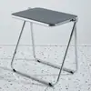 Mesa plegable transparente acrílica vintage, estilo moderno de moda, juego de mesa y sillas portátil para balcón de casa, mesa de centro nórdica