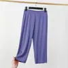 Leggings de Modal Três Pontos Plus Size para Mulheres Usar no Verão Seção Fina 100kg Gordura mm Solto Plus Fat Calça 7 Pontos Macia