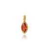 Pequeno Banhado a Cobre Cor Ouro 18K Preservação de Cor Zircônia Colorida Cravejada Olho de Cavalo Pequeno Pingente Joia Colar Pulseira Acessórios DIY Material