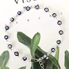 Popular Europeu e Americano Olho do Diabo Pulseira de Prata Pulseira Redonda Olho Mágico Azul Pulseira do Olho Gordo Pulseira para Meninas