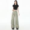 Jeans de Pierna Ancha de Trabajo Vintage para Mujer 2026 Nuevos de Cintura Alta Ajuste Holgado Adelgazantes Tallas Grandes Caída Recta de Pierna Larga Pantalones hasta el Suelo