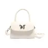 Bolsa Cuadrada Pequeña Decorada con Mariposas Frescas Estilo Nuevo Verano 2025 Moda Primavera y Verano Versátil de Gama Alta para Hombro Único y Cruzada para Mujer
