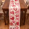 Bandeira de Mesa para Mesa de Centro, Antiderrapante, Não Fofa Facilmente, Elementos de Carta de Amor, Atmosfera de Feriado de Dia dos Namorados, Decoração de Mesa, Sala de Estar