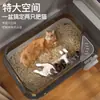 Caixa de Areia para Gatos Extra Grande, Anti-Salpicos, Caixa de Areia Fechada Gigante para Gatos, Vaso Sanitário para Gatos Semi-Fechado Extra Grande