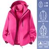 Jaqueta de Fleece para Homens, Estilo Montanha Conjunto Três-em-Um Destacável de Duas Peças, À Prova de Vento, Impermeável, Quente, Roupa Personalizada para Montanhismo