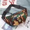 Bolsa de cintura de lona para deportes al aire libre de ocio, bolsa multifuncional de almacenamiento para hombro y pecho, bolsa retro de colección para fitness al aire libre, antirrobo