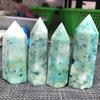 Venta al por mayor de prismas hexagonales de cristal natural del Mar de China Oriental, gemas multienergéticas, artesanías de cristal transfronterizas, columna de cristal de piedra original