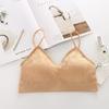 Chaleco corto con tirantes para mujer, ropa interior sexy con espalda descubierta y pecho pequeño, ligero y anti-correr, con almohadilla para el pecho, top deportivo tipo tubo.