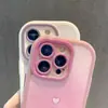 Aplicable a funda de teléfono iPhone 18 color degradado contrastante marco de lente corazón bonito Apple 17 Pro Max carcasa crema 16