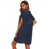 Vestido de Blusa de Praia Sexy Oco Loose Beach Blouse Sexy Oco Feminino com Decote em V 1965 Dez Cores Agora