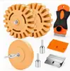 Kit de Rodas Pneumáticas para Remoção de Adesivos para Remover Decalques de Pintura de Carro, Roda de Borracha para Desbaste e Polimento, Roda Pneumática Elétrica para Remoção de Adesivos
