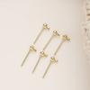 Aretes Doudou para Oreja DIY Accesorios para Orejas Aguja de Plata Imitación Chapado en Cobre con Oro Real 18K con Aro para Colgar Venta al por Mayor en Stock