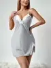Bata Europea y Americana Transfronteriza Tallas Grandes Lencería Sexy Lencería Divertida de Encaje Ajustada sin Tirantes Push-Up Sexy Conjunto de Bata