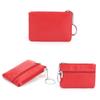 Cartera Pequeña de Piel de Vacuno de Capa Superior para Niña, Mini Monedero Ultrafino con Cremallera, Llavero Simple para Monedas, Bolsa para Monedas de Cuero Genuino