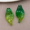 Grampo de Cabelo de Jade Transparente com Pétalas de Flor de Vidro e Pingentes de Folha, Peças de Acessórios de Cabelo para Grampo de Cabelo Estilo Antigo Hanfu DIY Feito à Mão