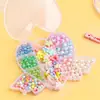 Juguetes Educativos DIY de Cuentas Transfronterizos para Niños Kit de Materiales para Pulseras Hechas a Mano Caja de Regalo Creativa con Cuentas para Niñas