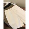 Pantalones occidentales de 5 puntos para hombre, de verano, rectos, holgados, estilo coreano, de moda, estilo británico, estilo de Hong Kong, pantalones cortos casuales de moda que combinan con todo.