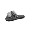 Nuevas Zapatillas Planas de Algodón para Casa para Mujer Otoño/Invierno 2026 Suela Suave Cómoda Estilo Lindo Zapatillas con Encaje y Piel