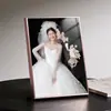 Porta-retrato mesa foto personalização foto de casamento sensação cristal ornamento de mesa foto de família impressão de foto de casamento com porta-retrato