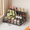 Estante de Almacenamiento para Condimentos Organizador de Encimera de Cocina Estante de Especias de Múltiples Capas Almacenamiento Multifuncional para Salsa de Soja y Vinagre