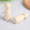 Color Madera Natural Figuras Pequeñas de Madera Muñecas de Madera Pintadas Creativas para Niños Muñecas de Madera Pintadas a Mano DIY Graffiti Juguetes de Madera Adornos de Figuras de Madera