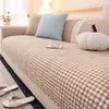 2026 Nuevo Cojín de Sofá de Algodón Lavable Amigable con la Piel Patrón a Cuadros Suave Pegajoso Sedoso Absorbente de Humedad Transpirable Cojín para Decoración del Hogar