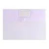 Bolsa para Archivos Transparente Mate con Tapa Plana y Botón de Presión de Colores, Bolsa para Documentos con Divisor para Tarjetas de Presentación Impermeable A4, Bolsa para Archivos de PP Espesado