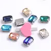 Broca de Garra de Cristal para Mahjong Quadrado Octogonal Longo Explosivo Broca com Furo para Roupas DIY Sapatos de Casamento Bolsa Costura à Mão Broca de Garra
