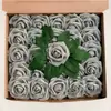 Set de Regalo Caja Transfronteriza de Rosas de Espuma Pe, Flores Artificiales con Tallos y Hojas, 50 Piezas, Flores para Decoración de Bodas, Regalo del Día de San Valentín