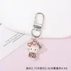 Novo Chaveiro Pingente de Miçangas Perler Gatinha KT Estampa de Leopardo Pingente de Laço Fofo Fivela de Porta Acessórios para Bolsa Ornamento Pendente DIY