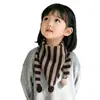 Cachecol Infantil Outono e Inverno Meninos e Meninas Listrado Xale Cachecol de Pescoço para Bebê Cachecol Triângulo Quente Faixa de Cabeça Proteção para Orelhas Proteção para o Pescoço
