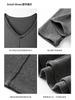 Camisa de Camada Interna com Borda Enrolada Estilo Coreano Selecionada Cuidadosamente para Mulheres, Outono Inicial Modal de Alta Qualidade com Decote V Ajustada ao Corpo Roupa Externa Camiseta de Manga Longa