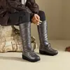 24 Otoño Invierno Felpa Gruesa Suela Gruesa Botas de Algodón Caña Alta Botas de Nieve Comercio Exterior Cálidas Botas para Mujer Transfronterizo Nuevo Estilo