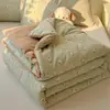 Colcha de verão grau materno e infantil para dormir sem roupa, algodão fresco estilo ins como nuvem, colcha de ar condicionado ultrassuave, colcha fina de verão, edredom de dormitório