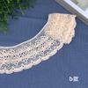 Encaje de algodón elástico accesorios para el cabello DIY decoración de pinzas para el cabello accesorios para embalaje de regalo textil para el hogar este blanco 6.5cm