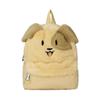 Mochila Casual de Pelúcia Cartoon em Formato de Cachorro para Estudantes Femininas, Mochila Pequena, Bolsa Peluda, Versátil, Doce, Leve