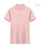200g Algodão Tencel Algodão de Seda Mercerizado Nova Camisa Polo de Verão Camisa da Cultura Corporativa Mesmo Estilo para Homens e Mulheres Pode Ser Impresso