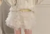Conjunto de suéter de pele de mink para meninas, nova coleção outono 2026, malha da moda estilo coreano, roupas infantis, saia curta