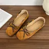 Zapatos Sencillos y Suaves de Boca Baja para Usar Afuera 2026 Primavera Verano Nuevo Estilo Zapatos Planos con Lazo Ligeros para Viajar y Conducir