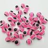 Cuentas redondas de resina con forma de ojo de diablo, cuentas rayadas, cuentas de ojo de pez, accesorios de joyería con cuentas, accesorios de resina