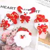 Broche luminoso de peluche navideño joyería de destello colorido regalo creativo para niños broche de Papá Noel juguetes navideños
