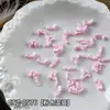 Decorações de Nail Art de Laço Peroladas Macias Esculpidas, Famosas na Internet, Acessórios de Resina Coloridos Doces 3D para Unhas