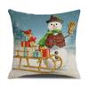 TEMU - Nueva funda de almohada navideña con diseño de muñeco de nieve, ideal para decorar el hogar, con estampado de alce, de dibujos animados, para sofá