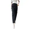Calça Casual Harem Nove Décimos Personalizada para Mulheres, Cintura Alta, Outono, Emagrecedora, Elástica, Calça Cenoura Afunilada, para Mulheres Baixas, para o Trabalho